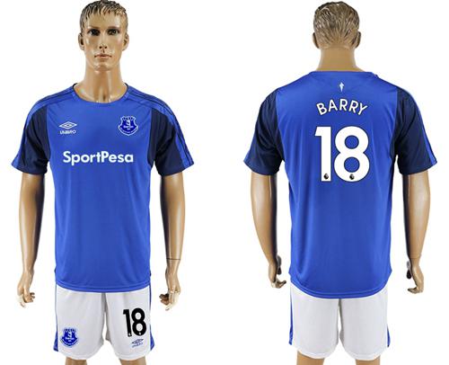 Everton #18 Barry Home Soccer Club Jersey